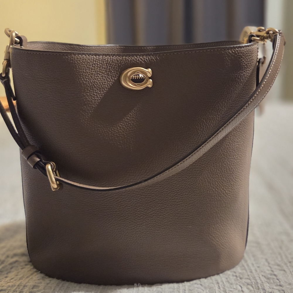 Coach Soft Willow Bucket Bag Dark Stone